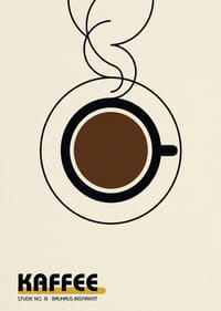 Stylish coffee cup in the Bauhaus spirit provides modern warmth.-7