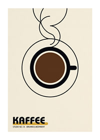 Stilren kaffekopp i Bauhaus-anda ger modern värme.-1