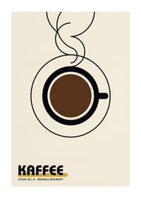 Stylish coffee cup in the Bauhaus spirit provides modern warmth.-1