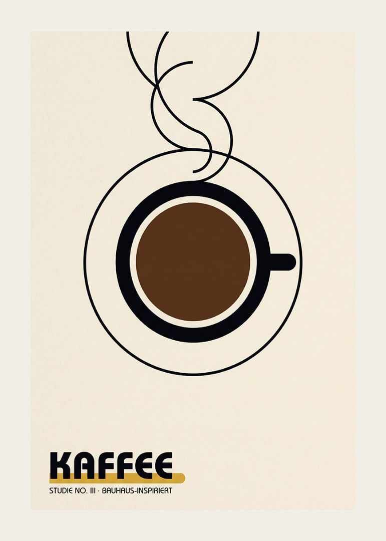 Stilren kaffekopp i Bauhaus-anda ger modern värme.-12