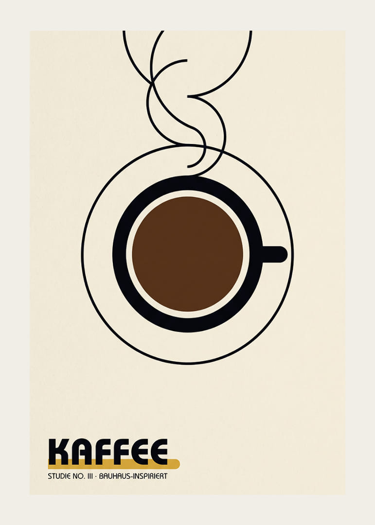 Stylish coffee cup in the Bauhaus spirit provides modern warmth.-12