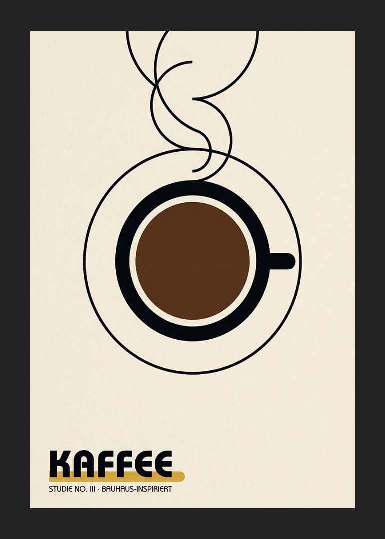 Stylish coffee cup in the Bauhaus spirit provides modern warmth.-12