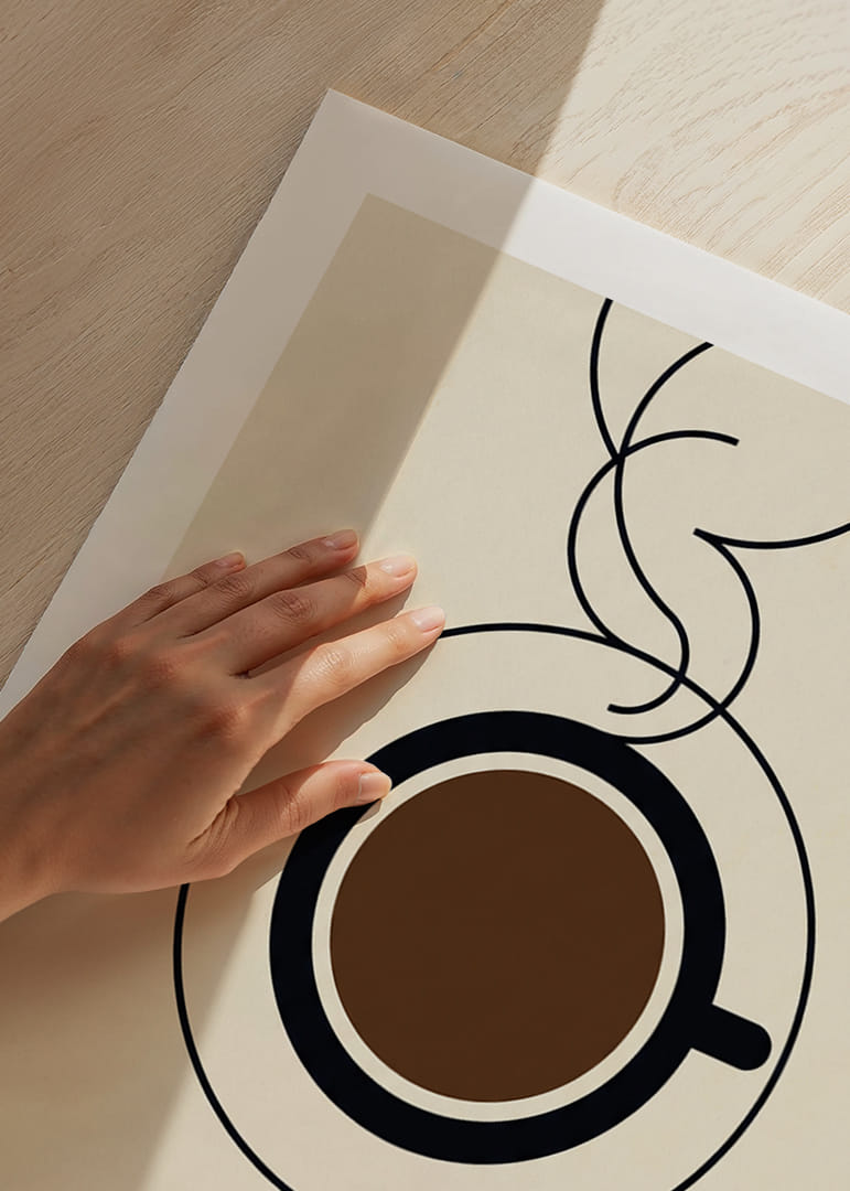 Stylish coffee cup in the Bauhaus spirit provides modern warmth.-12