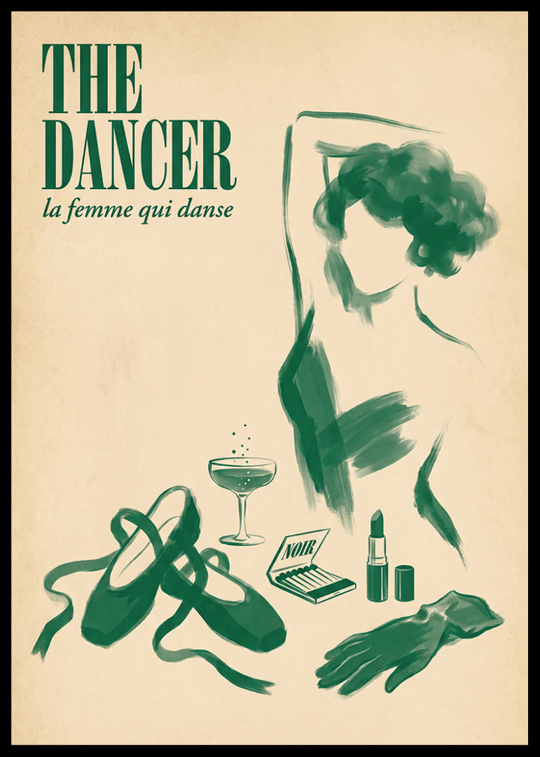 Una bailarina cautivadora plasmada en el minimalismo moderno.-12