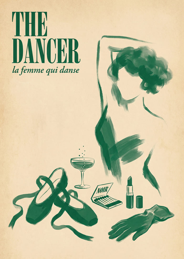 Una bailarina cautivadora plasmada en el minimalismo moderno.-12