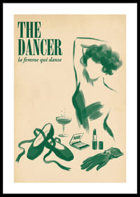 Una bailarina cautivadora plasmada en el minimalismo moderno.-0