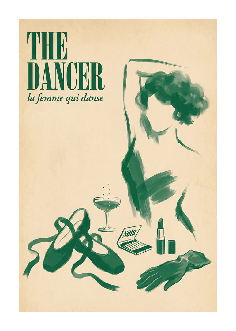 Una bailarina cautivadora plasmada en el minimalismo moderno.-12