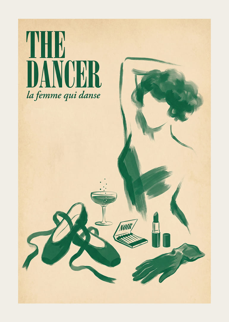 Una bailarina cautivadora plasmada en el minimalismo moderno.-12