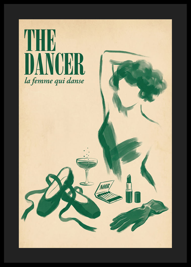 Una bailarina cautivadora plasmada en el minimalismo moderno.-12