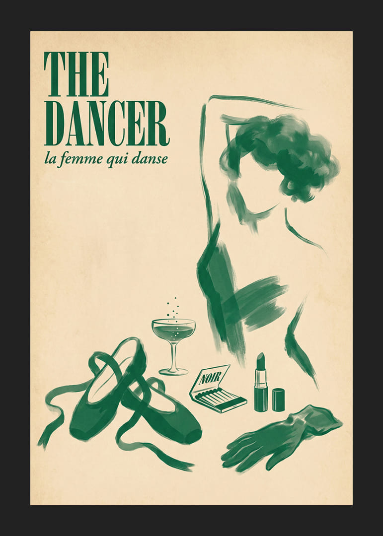 Una bailarina cautivadora plasmada en el minimalismo moderno.-12