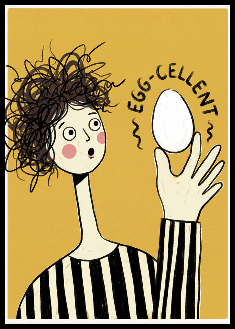 An enchanting illustration of an egg and surprise.-12
