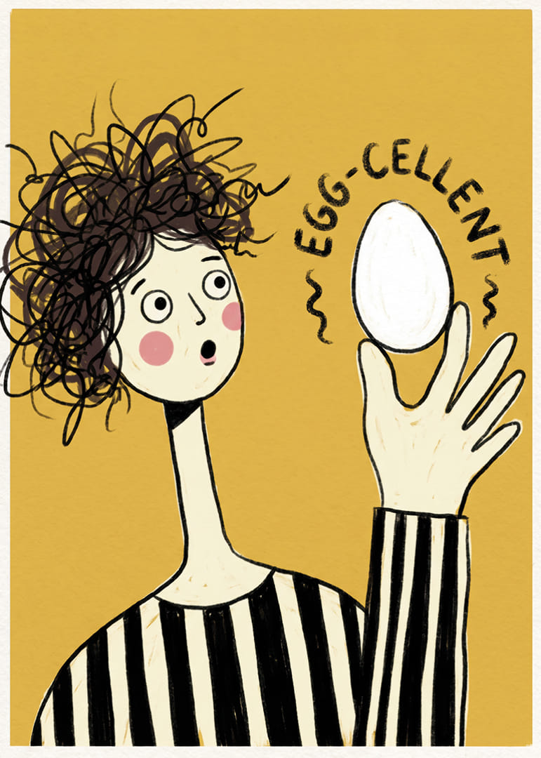 An enchanting illustration of an egg and surprise.-12