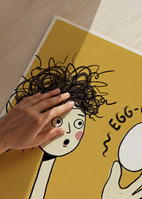 En förtrollande illustration av ett ägg och förvåning.-3