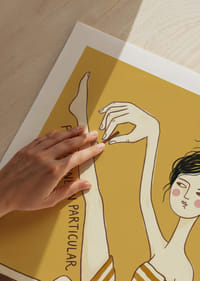 A woman enjoys self-care in a striped bathtub.-9