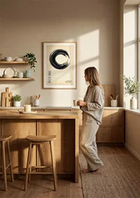 Elegant circle with subtle tones and calm atmosphere.-8