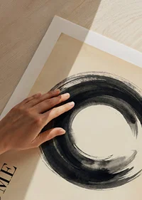 Elegant circle with subtle tones and calm atmosphere.-9