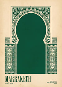 Magisk Marrakech-portal med indviklede detaljer.-1