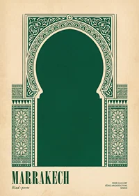 Magisk Marrakech-portal med intrikata detaljer.-1