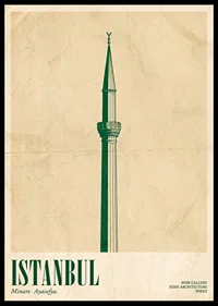 Eleganta linjer formar en majestätisk minaret.-0