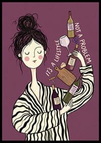 The woman embraces the world of wine with style and joy.-6