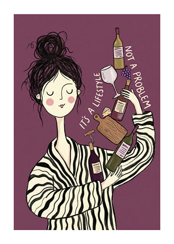 Poster Charmed By Wine