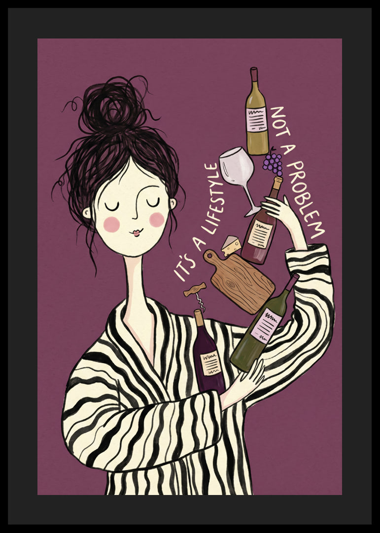 The woman embraces the world of wine with style and joy.-12