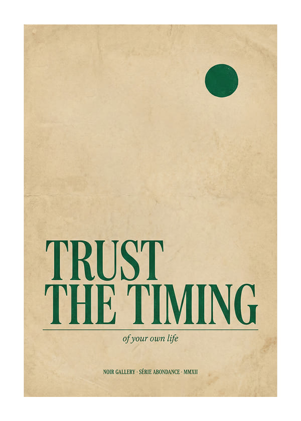 Affiche Trust The Timing