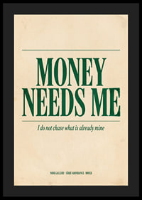 Strong green text with a confident message of wealth.-4