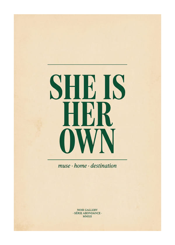 Affiche She Is Her Own