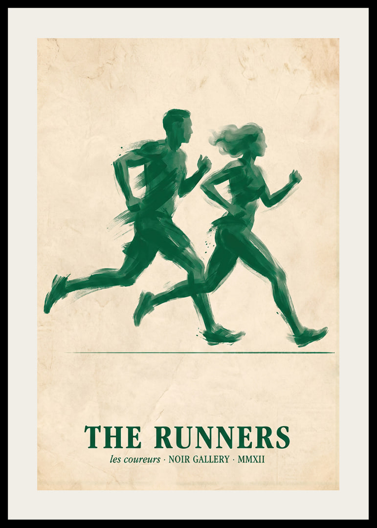 Two runners in perfect harmony capture the essence of movement.-12