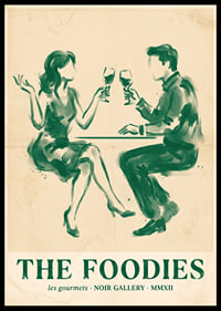 A stylish illustration of a dinner for two.-0