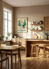 A stylish illustration of a dinner for two.-2