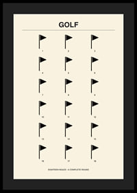 Stylish poster with minimalist golf motifs and numbers.-4