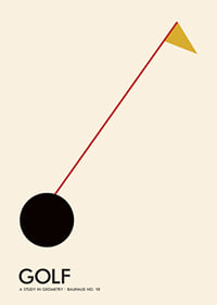 Minimalist artwork with elegant golf inspiration.-7