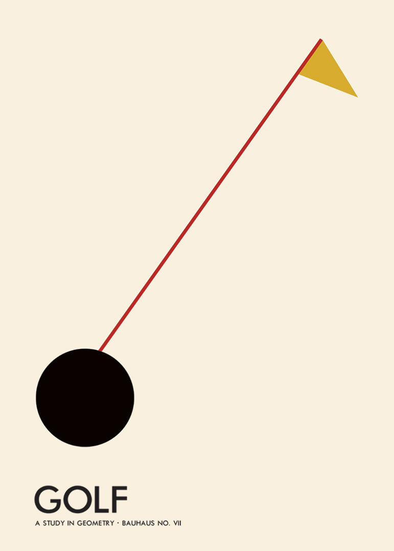 Minimalist artwork with elegant golf inspiration.-12