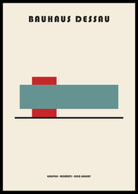 Minimalistinis plakatas su geometrinėmis figūromis ir Bauhaus stiliumi.-6