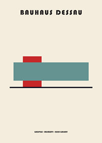 Minimalistisk poster med geometriska former och Bauhaus-stil.-7