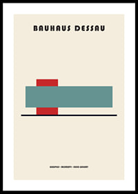 Minimalistisk poster med geometriska former och Bauhaus-stil.-0