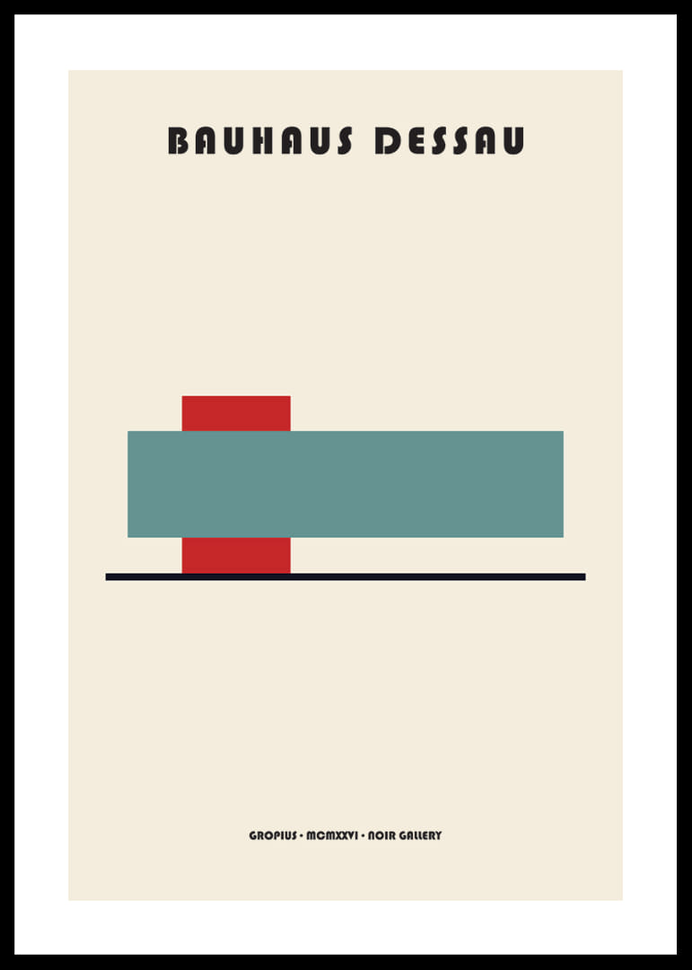 Minimalistinis plakatas su geometrinėmis figūromis ir Bauhaus stiliumi.-12