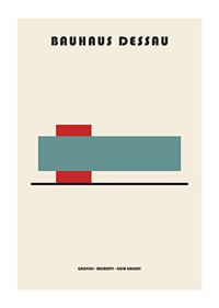 Minimalistisk poster med geometriska former och Bauhaus-stil.-1