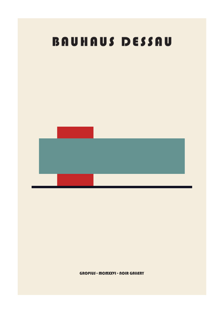 Minimalistisk poster med geometriska former och Bauhaus-stil.-12