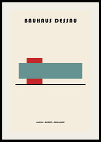 Minimalistisk poster med geometriska former och Bauhaus-stil.-2