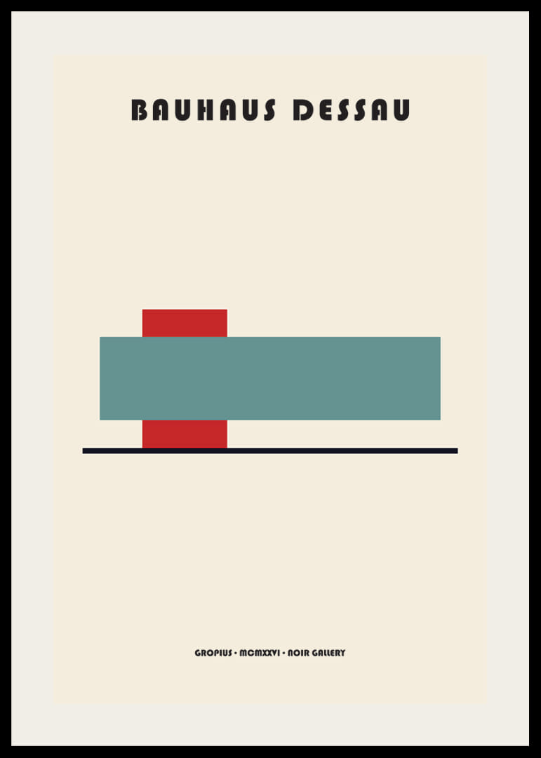Minimalistinis plakatas su geometrinėmis figūromis ir Bauhaus stiliumi.-12