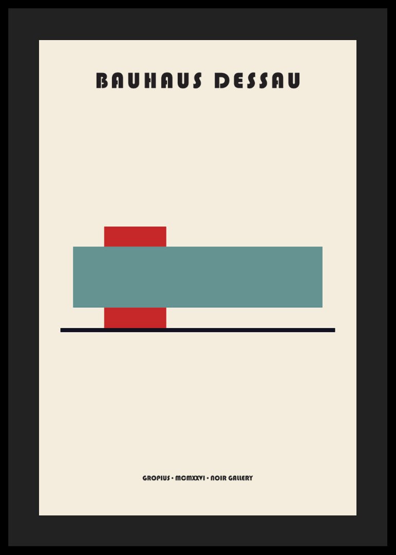 Minimalistisk poster med geometriska former och Bauhaus-stil.-12