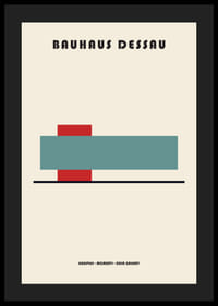 Minimalistinis plakatas su geometrinėmis figūromis ir Bauhaus stiliumi.-4