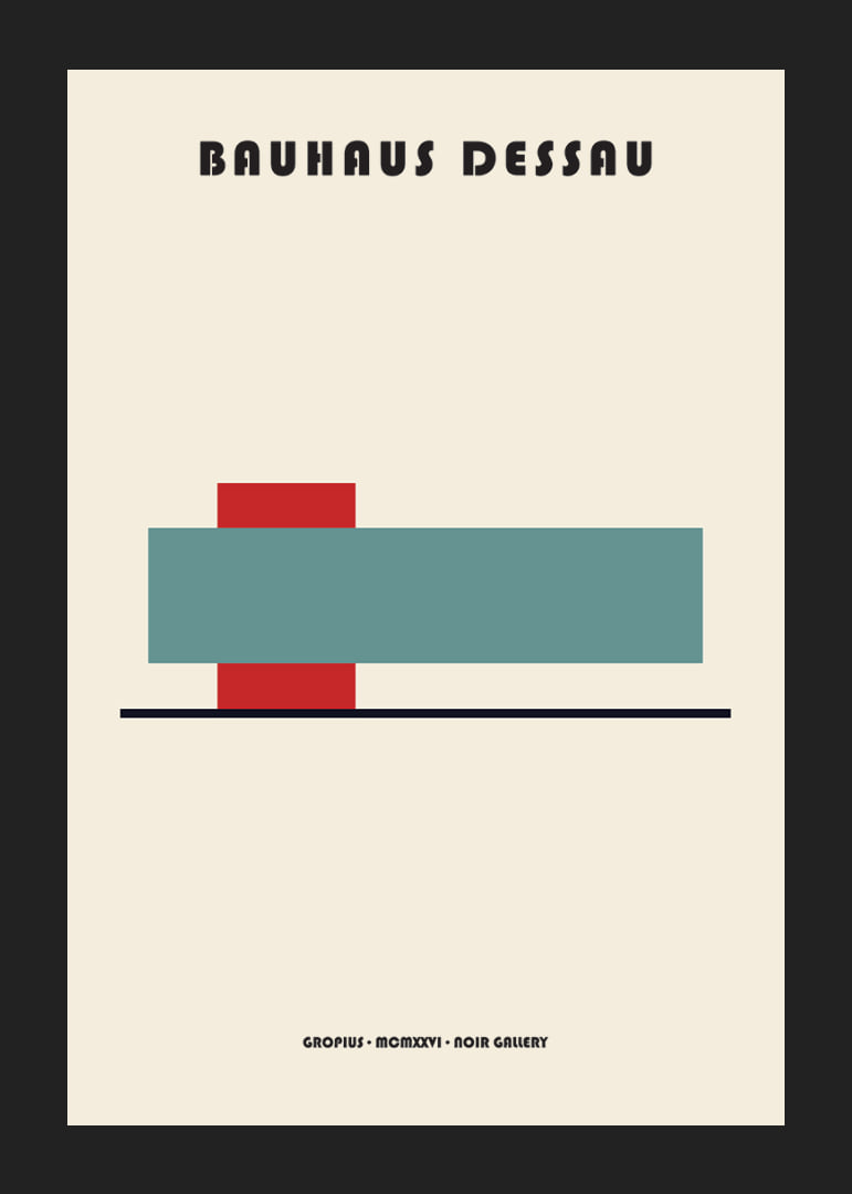 Minimalistisk poster med geometriska former och Bauhaus-stil.-12