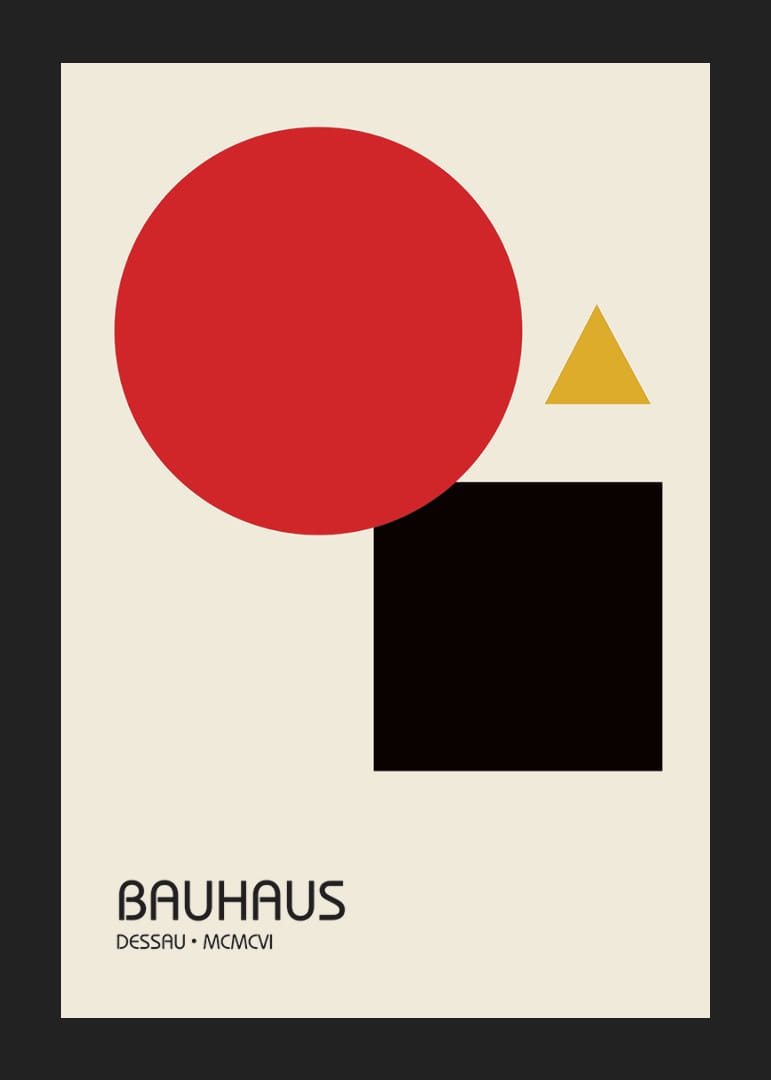 Elegantiškas Bauhaus dizainas su paprastomis formomis ir ryškiomis spalvomis.-12