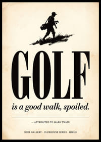 Elegant poster with classic golf vibes and humorous quote.-6