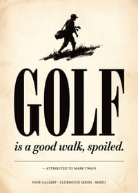 Elegant poster with classic golf vibes and humorous quote.-7
