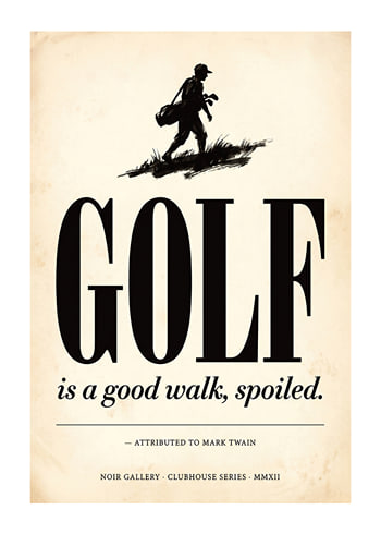 Plakat Mark Twains Golf Philosophy 